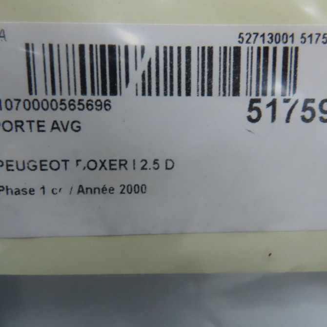 Porte avant gauche occasion PEUGEOT BOXER I Phase 1 07-1994->02-2002 2.5 D 9002Y3 4