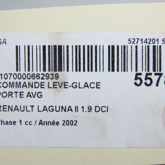 Commande lève-glace porte avant gauche occasion RENAULT LAGUNA II Phase 1 11-2000->03-2005 1.9 DCI 110ch 8200315044 4