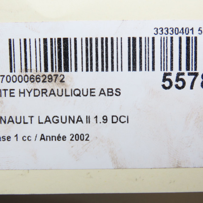 Unité hydraulique ABS occasion RENAULT LAGUNA II Phase 1 11-2000->03-2005 1.9 DCI 110ch 7701207724 6