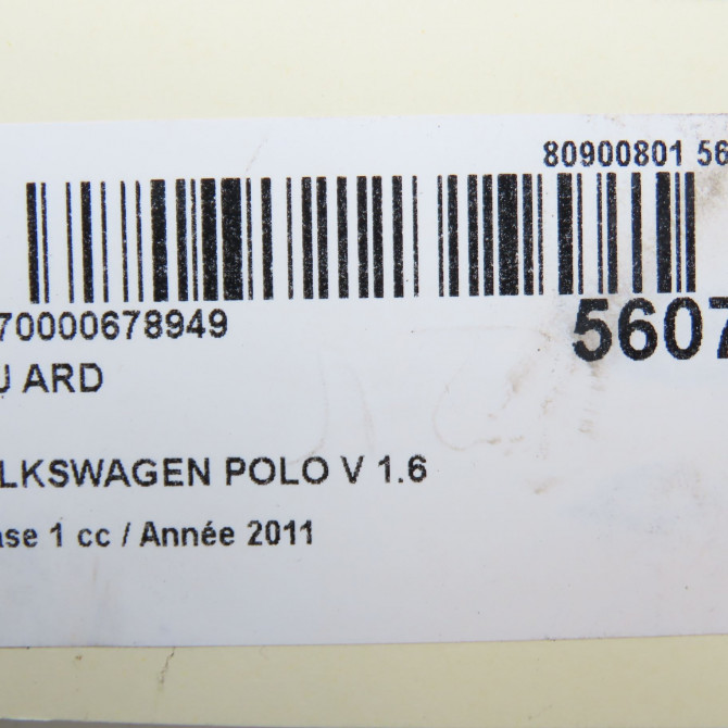 Feu arrière droit occasion VOLKSWAGEN POLO V POLO V Phase 1 2009-09-01->2014-05-31 1.6 TDI 90 6R0945096AH 5
