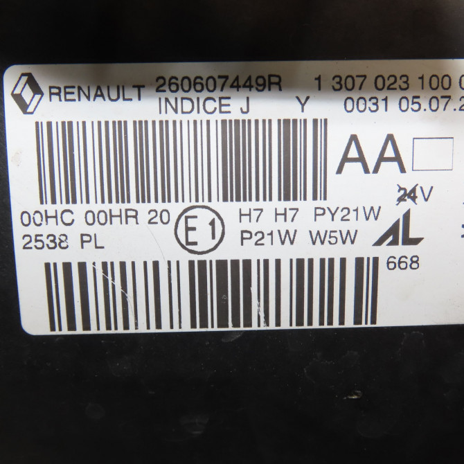 Phare gauche occasion RENAULT MEGANE III Phase 1 11-2008->01-2012 1.5 DCI 105ch 260609764R 4