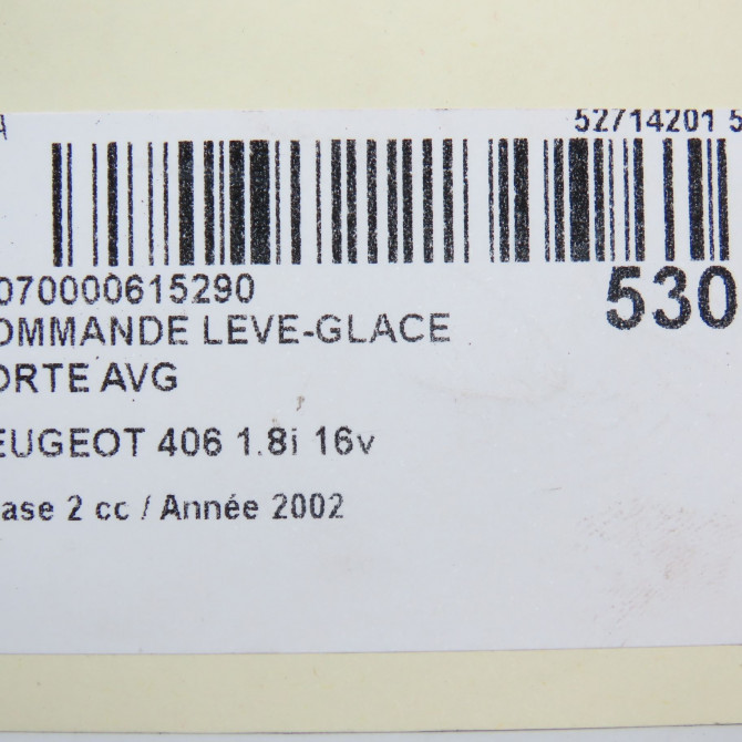 Commande lève-glace porte avant gauche occasion PEUGEOT 406 Phase 2 04-1999->04-2004 1.8i 16v 6554CF 5