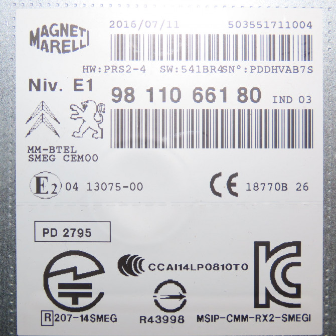 Autoradio occasion PEUGEOT 208 Phase 2 04-2015->... 1.2i 81ch 1613466280 3