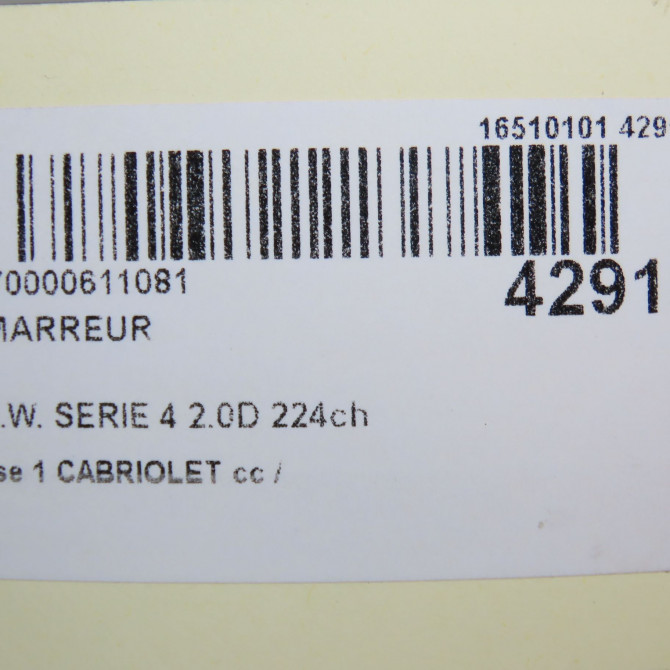 Démarreur occasion  12418570846 7