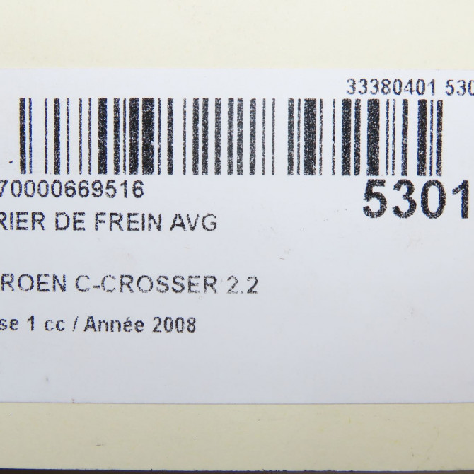 Etrier de frein avant gauche occasion CITROEN C-CROSSER Phase 1 04-1995->04-1999 2.2 HDI 160ch 4400T9 6