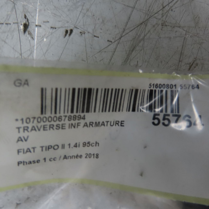 Traverse inférieure armature avant occasion FIAT TIPO II Phase 1 12-2015->... 1.4i 95ch 3
