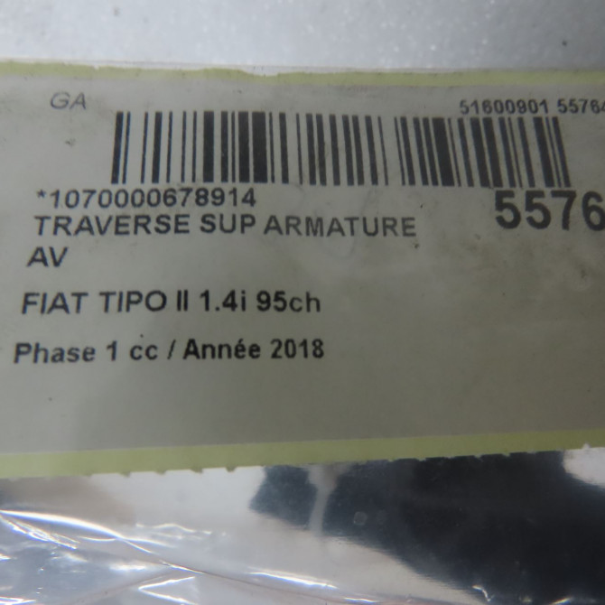 Traverse supérieure armature avant occasion FIAT TIPO II Phase 1 12-2015->... 1.4i 95ch 52209828 3