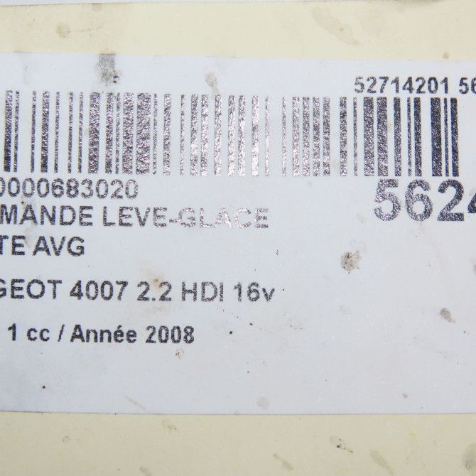 Commande lève-glace porte avant gauche occasion PEUGEOT 4007 Phase 1 07-2007->03-2013 2.2 HDI 16v 6590HV 6