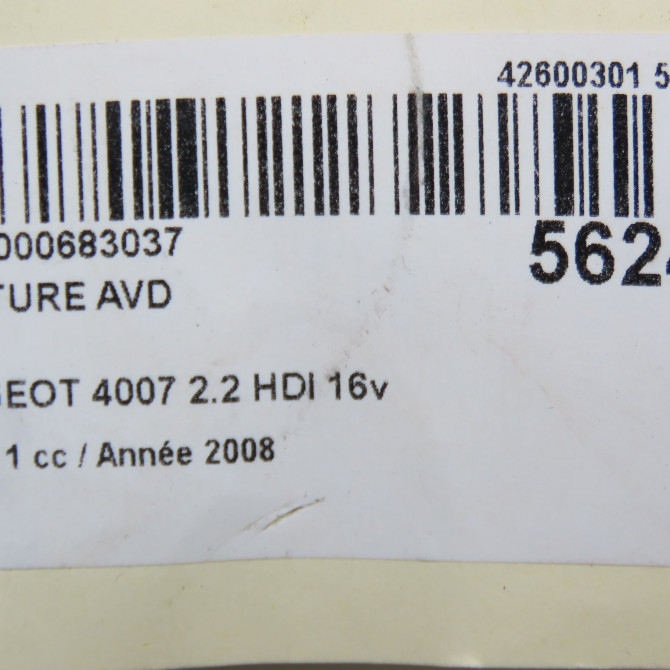 Ceinture avant droite occasion PEUGEOT 4007 Phase 1 07-2007->03-2013 2.2 HDI 16v 8976S7 7