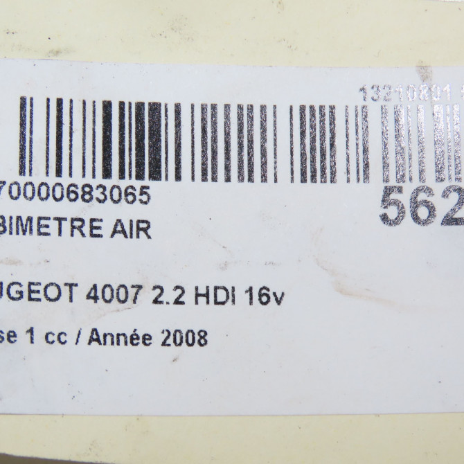 Debimetre air occasion PEUGEOT 4007 Phase 1 07-2007->03-2013 2.2 HDI 16v 1920HH 8