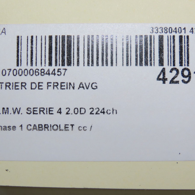 Etrier de frein avant gauche occasion  34116850969 6