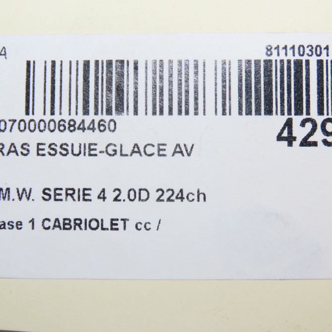 Bras essuie-glace avant occasion  61619465086 5