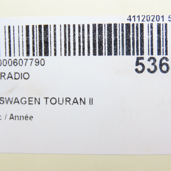 Autoradio occasion VOLKSWAGEN TOURAN II Phase 1 09-2010->12-2015 1K0057187NX 7