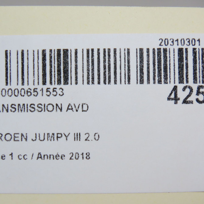Transmission avant droite occasion CITROEN 146 Phase 1 04-1995->04-1999 2.0 BLUEHDI 180ch 9839523880 7