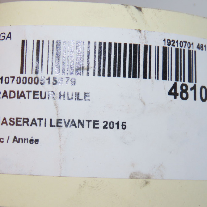 Radiateur huile occasion MASERATI LEVANTE 3