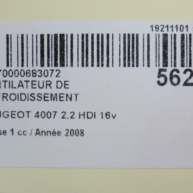 Ventilateur de refroidissement occasion PEUGEOT 4007 Phase 1 07-2007->03-2013 2.2 HDI 16v 1253K9 6