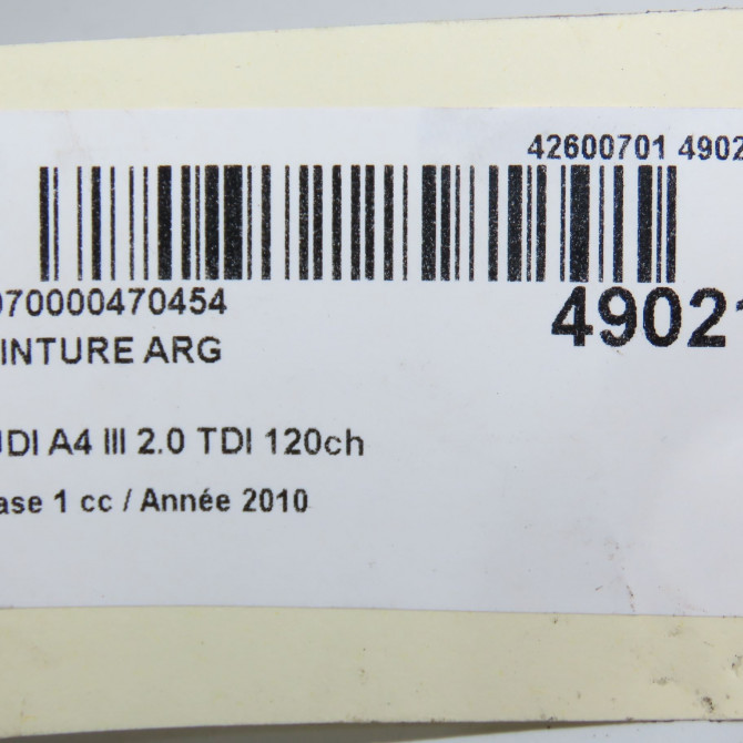 Ceinture arrière gauche occasion AUDI A4 III Phase 1 01-2008->10-2011 2.0 TDI 120ch 8K0857805RV04 6