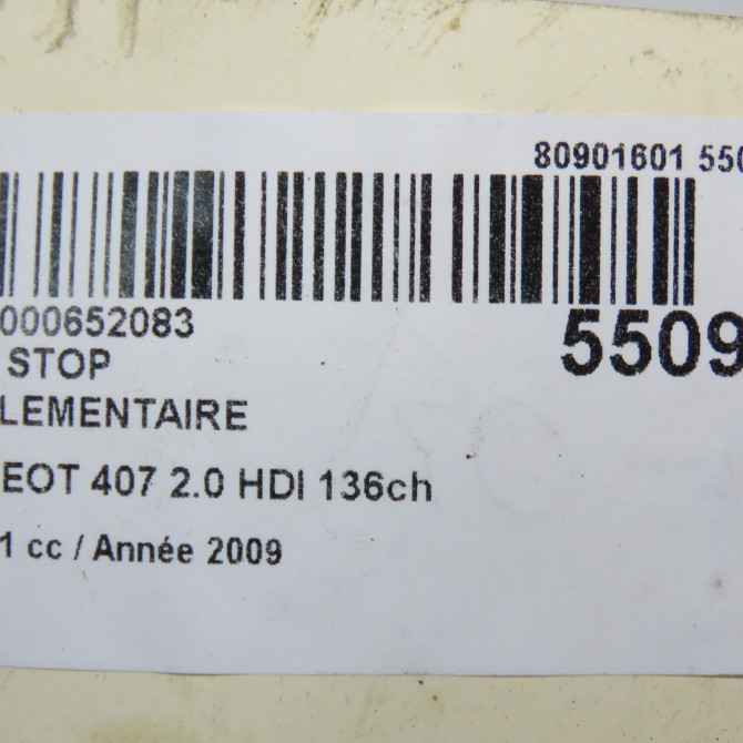 Feux stop supplementaire occasion PEUGEOT 407 Phase 1 04-2004->07-2008 2.0 HDI 136ch 6351S9 5