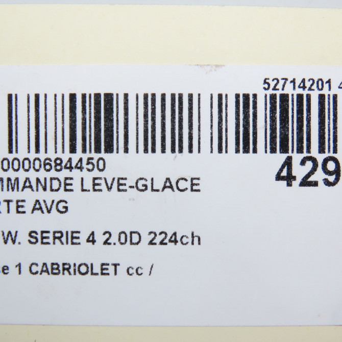 Commande lève-glace porte avant gauche occasion  61315A3B0D3 6