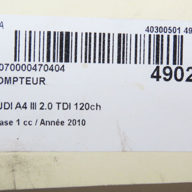 Compteur occasion AUDI A4 III Phase 1 01-2008->10-2011 2.0 TDI 120ch 8K0920930D 6
