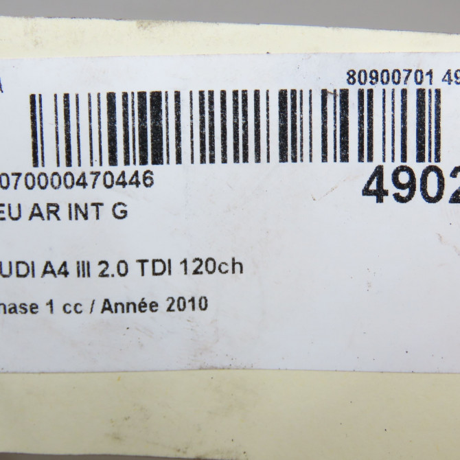 Feu arrière interieur gauche occasion AUDI A4 III Phase 1 01-2008->10-2011 2.0 TDI 120ch 8K5945093D 5