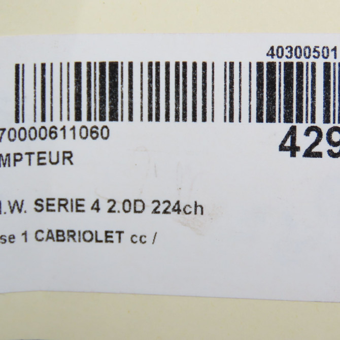 Compteur occasion  62105A03A27 6