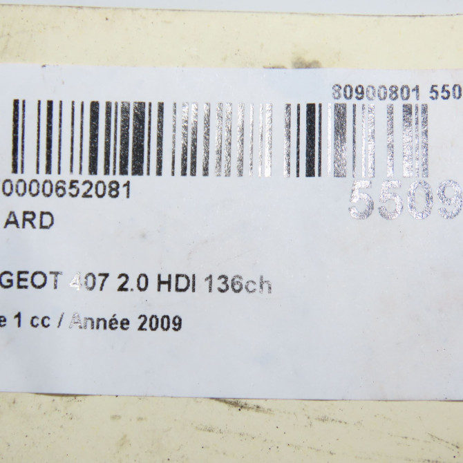 Feu arrière droit occasion PEUGEOT 407 Phase 1 04-2004->07-2008 2.0 HDI 136ch 6351GC 5