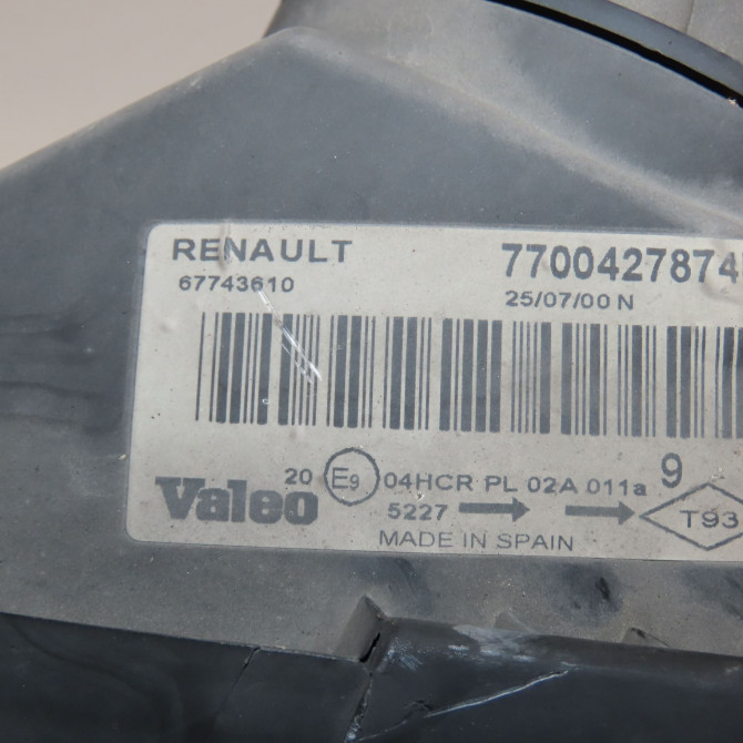 Phare gauche occasion RENAULT MEGANE I Phase 2 03-1999->06-2003 1.6 16v 260607124R 3