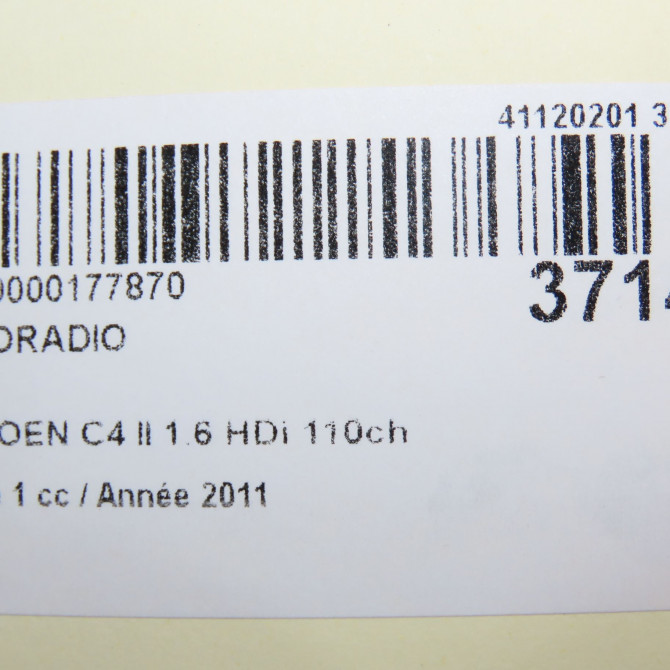 Autoradio occasion CITROEN C4 II Phase 1 10-2010->01-2015 1.6 HDi 110ch 6