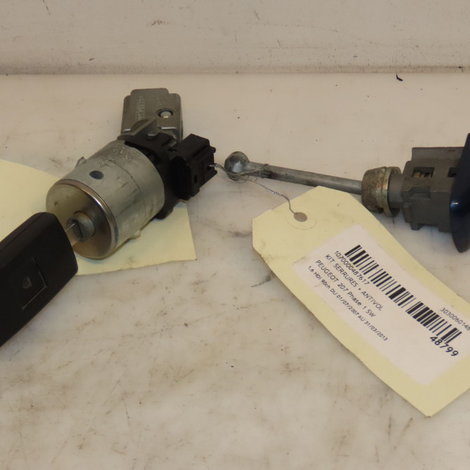 Kit serrures + antivol occasion PEUGEOT 207 Phase 1 SW 07-2007->03-2013 1.6 HDI 90ch 4162NY 1
