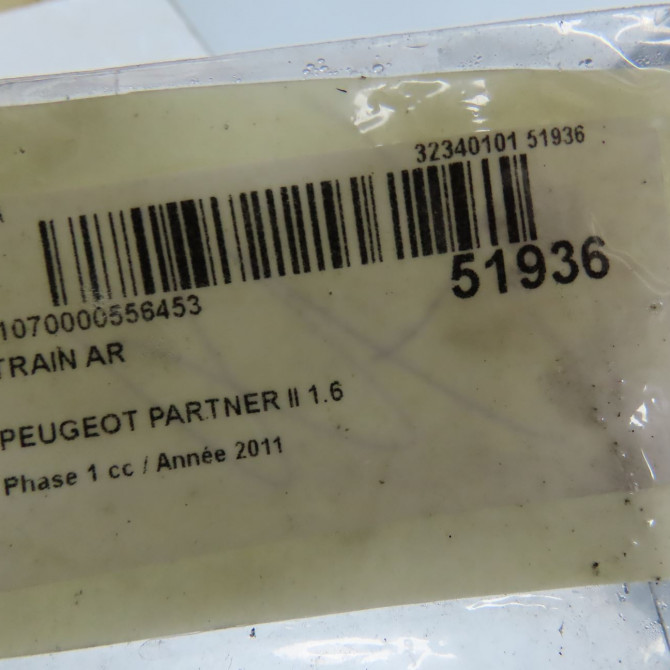 Train arrière occasion PEUGEOT PARTNER II Phase 1 05-2008->03-2012 1.6 HDI 92ch 5148T8 5