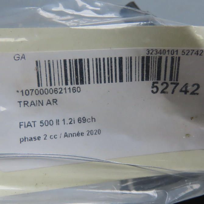 Train arrière occasion FIAT 500 II phase 2 04-2014->... 1.2i 69ch 51889557 7