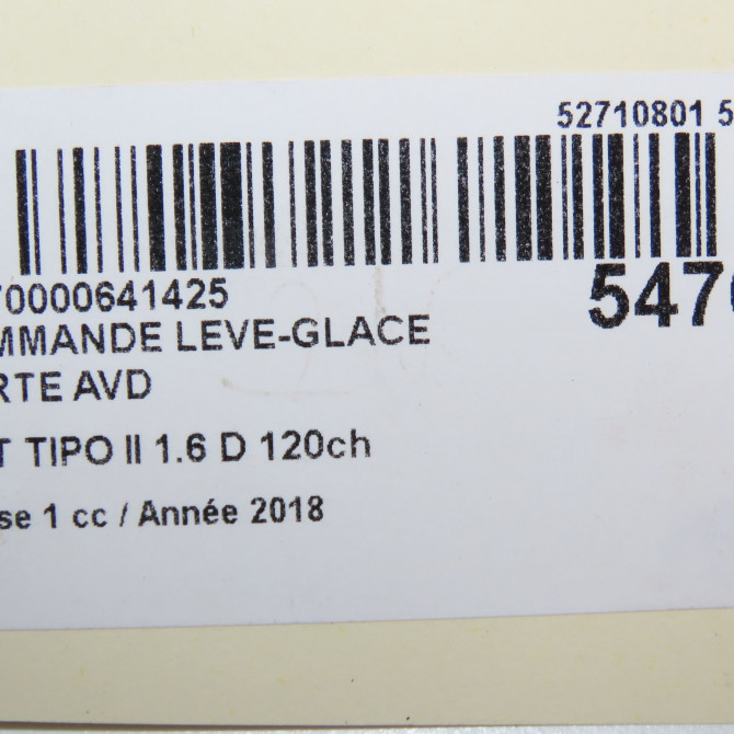 Commande lève-glace porte avant droite occasion FIAT TIPO II Phase 1 12-2015->... 1.6 D 120ch 735631464 6