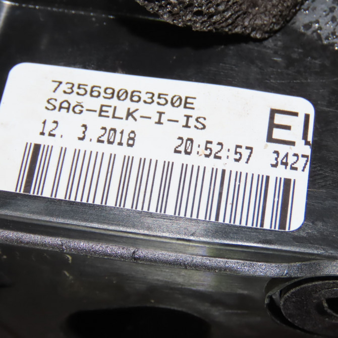 Retroviseur exterieur electrique droit occasion FIAT TIPO II Phase 1 12-2015->... 1.4i 95ch 735800627 5