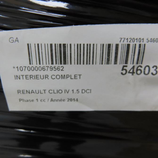 Interieur complet occasion RENAULT CLIO IV Phase 1 07-2012->... 1.5 DCI 90ch 8