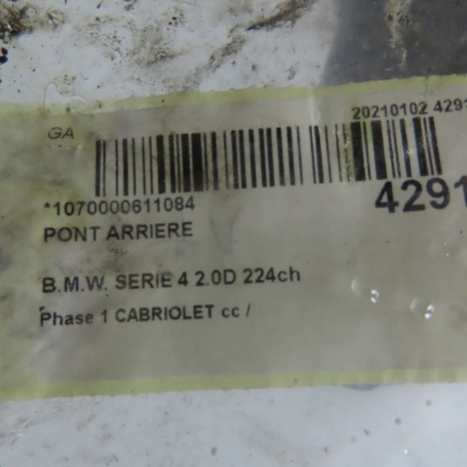 Pont arriere occasion  33107603760 7