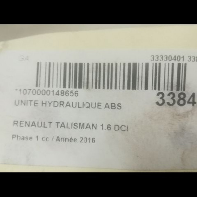 Unité hydraulique ABS occasion RENAULT TALISMAN Phase 1 09-2015->... 1.6 DCI 160ch 476609440R 3