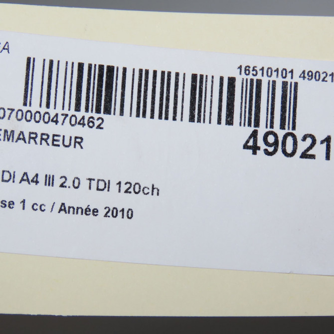 Démarreur occasion AUDI A4 III Phase 1 01-2008->10-2011 2.0 TDI 120ch 3L911021H 8