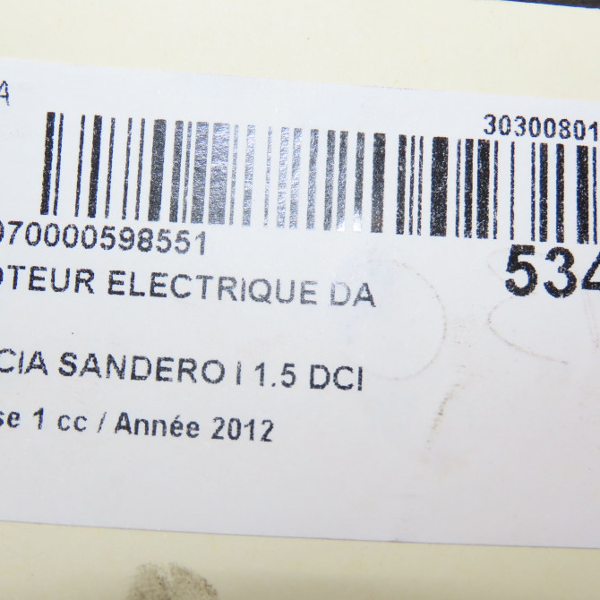 Moteur electrique de direction assistée occasion DACIA SANDERO I Phase 1 06-2008->10-2012 1.5 DCI 75ch 491106619R 6