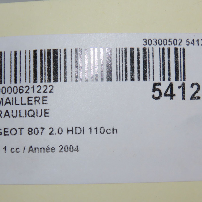 Cremaillere hydraulique occasion PEUGEOT 807 Phase 1 06-2002->12-2014 2.0 HDI 110ch 4000JF 6