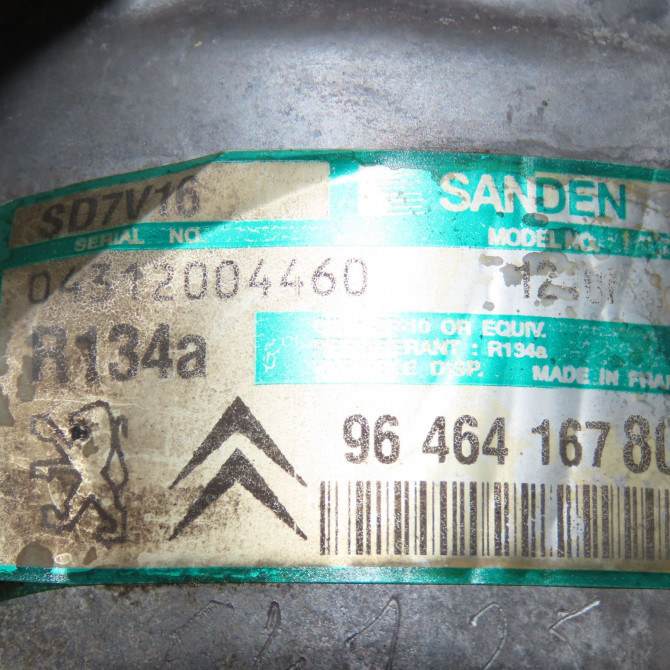 Compresseur air conditionne occasion PEUGEOT 807 Phase 1 06-2002->12-2014 2.0 HDI 110ch 6453JN 6