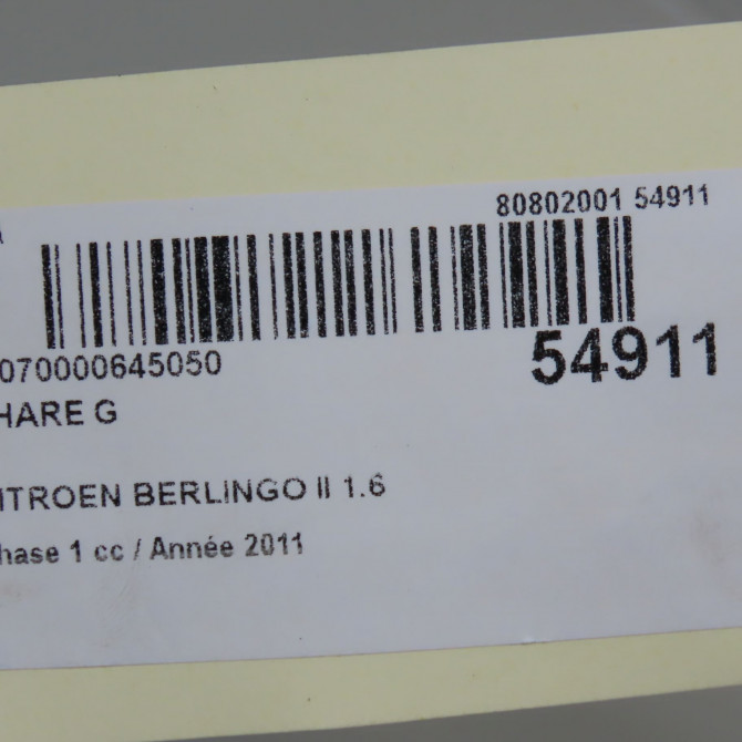 Phare gauche occasion CITROEN BERLINGO II Phase 1 05-2008->01-2012 1.6 HDI 16v 75ch 6208K6 5