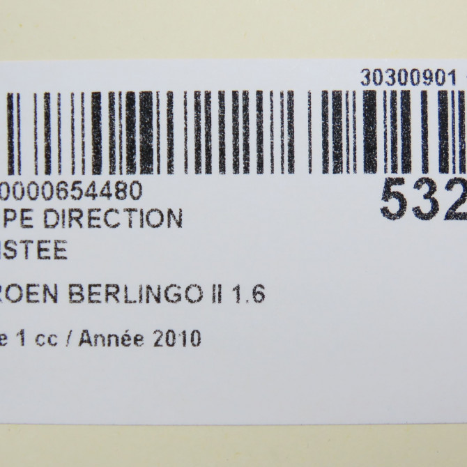 Pompe direction assistee occasion CITROEN BERLINGO II Phase 1 05-2008->01-2012 1.6 HDI 16v 75ch 4007VR 6