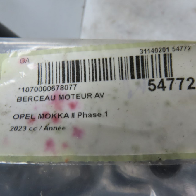 Berceau moteur avant occasion OPEL 9841133480 4