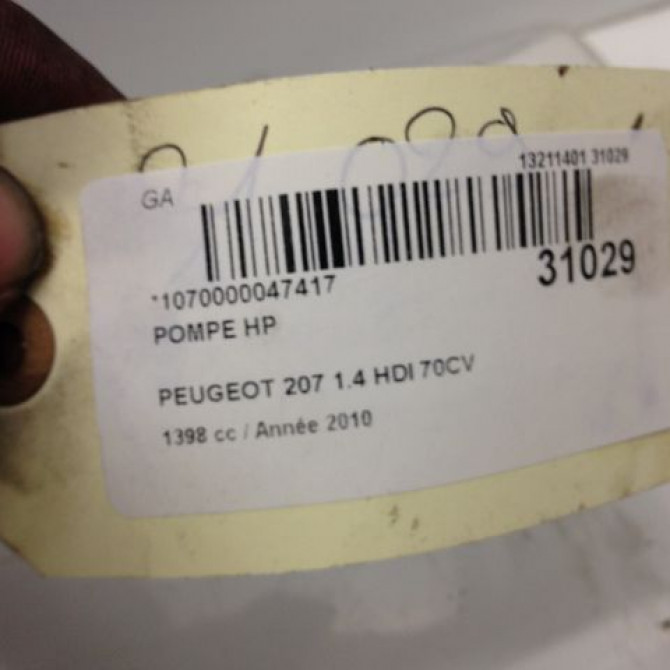 Pompe hp occasion PEUGEOT 207 Phase 1 04-2006->06-2013 1920HT 5