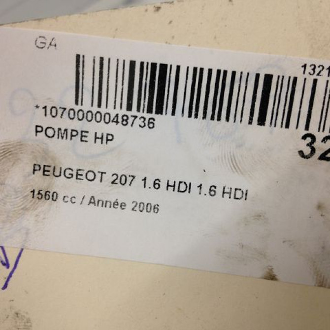 Pompe hp occasion PEUGEOT 207 Phase 1 04-2006->06-2013 1920HT 5