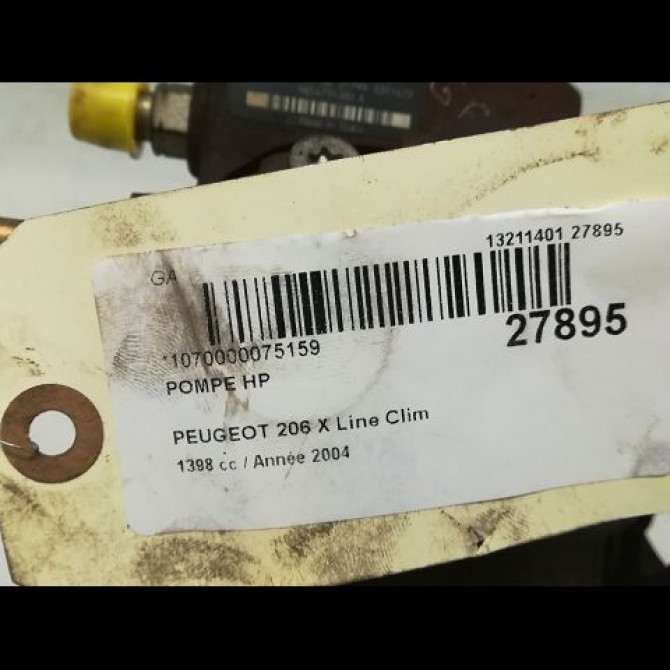 Pompe hp occasion PEUGEOT 206 Phase 1 09-1998->03-2009 1.4 HDI 1920HT 5