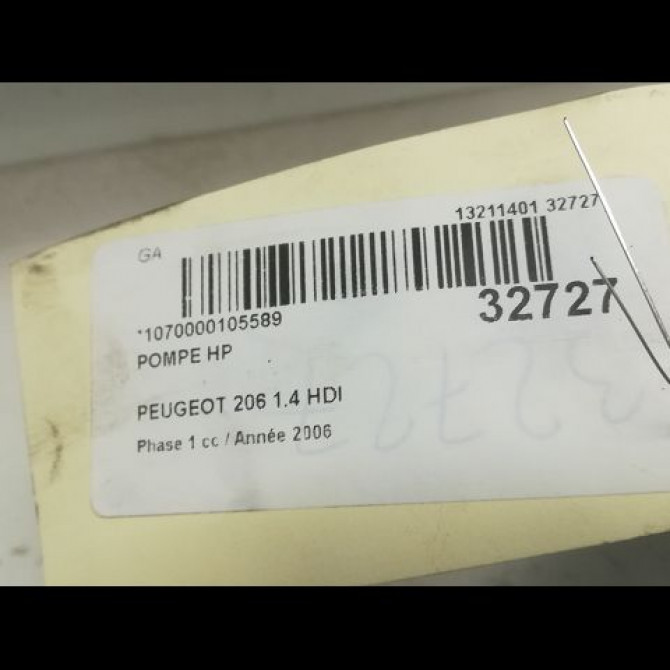Pompe hp occasion PEUGEOT 206 Phase 1 09-1998->03-2009 1.4 HDI 1920HT 4