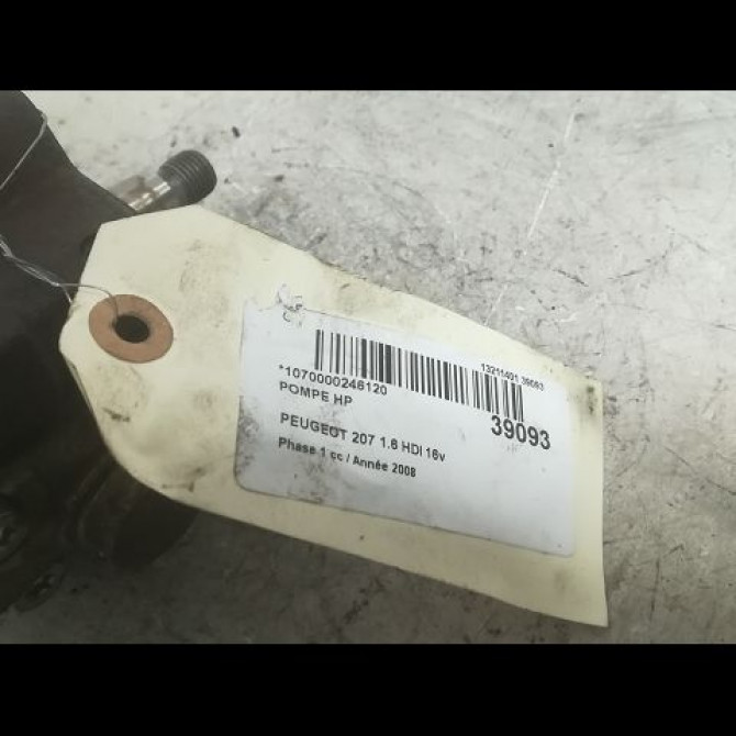 Pompe hp occasion PEUGEOT 207 Phase 1 04-2006->06-2013 1.6 HDI 16v 90ch 1920HT 5