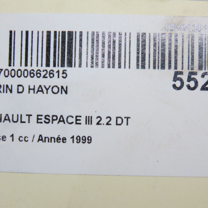 Verin droit hayon occasion RENAULT ESPACE III Phase 1 12-1996->09-2002 2.2 DT 6025300735 6